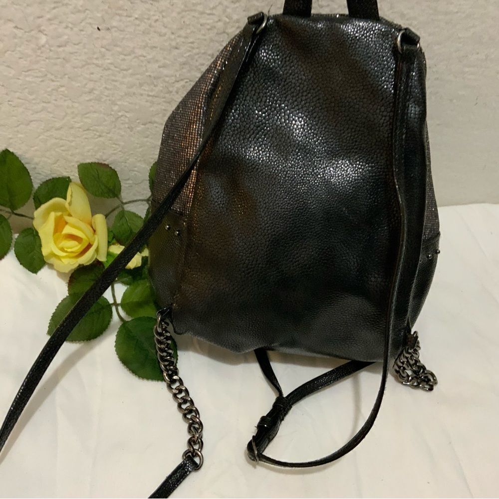 Discontinued Victoria's Secret Silver Sparkle Studded Small City Mini Backpack - Picture 3 of 14